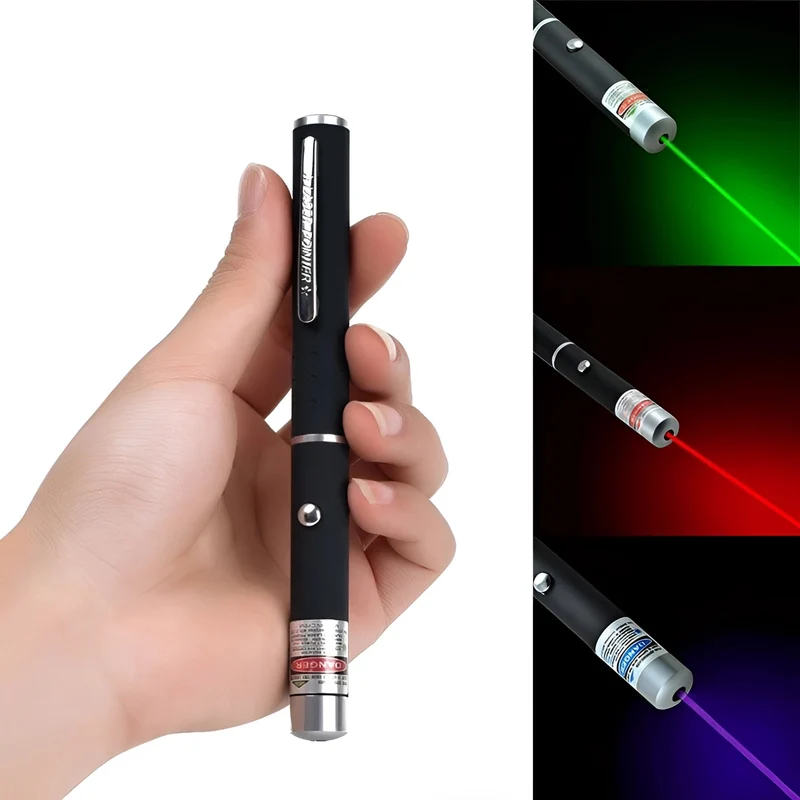 Laser Pointer Verstelbare Focus Rood Groen Blauw Paars USB Oplaadbaar Aluminium Presentatie Sterrenkijken Laserlamp 1000 Meter Bereik Zoombaar | Sansoti