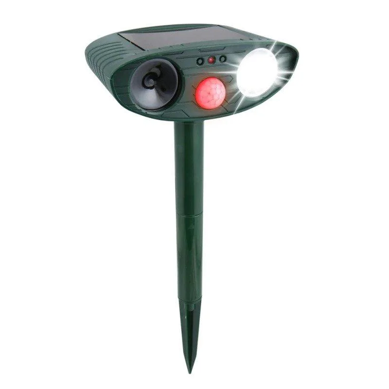 Ultrasonische Dierenverjager Tuin Solar PIR Sensor 110° 18-40 kHz Herten Vossen Katten Honden Vogelverschrikker Bewegingssensor Waterdicht Buiten | Sansoti
