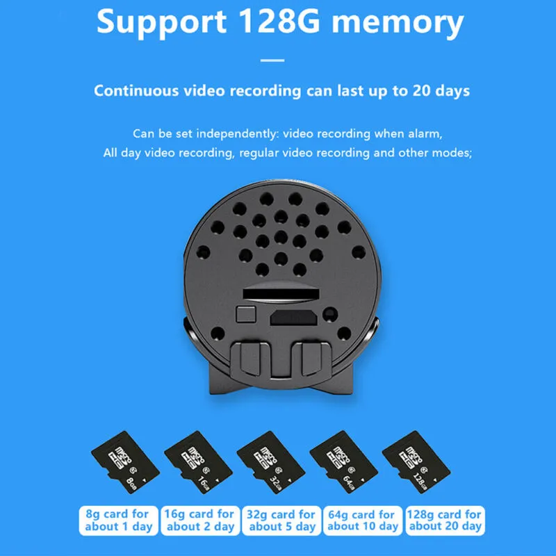 Miniatuur WiFi Camera 1080P HD 140° Groothoek Verborgen Bewegingsdetectie Nachtzicht USB Bewakingscamera Mini Spy Cam Draadloos Binnen 128GB | Sansoti
