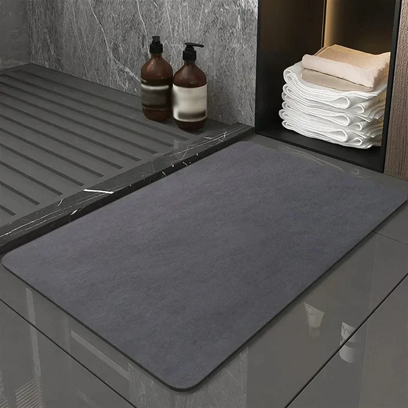 Diatomiet Badmat Antislip Absorberend 40x60cm Sneldrogend Badkamer Duurzaam Diatomeeënaarde Eco Badkamertapijt | Sansoti
