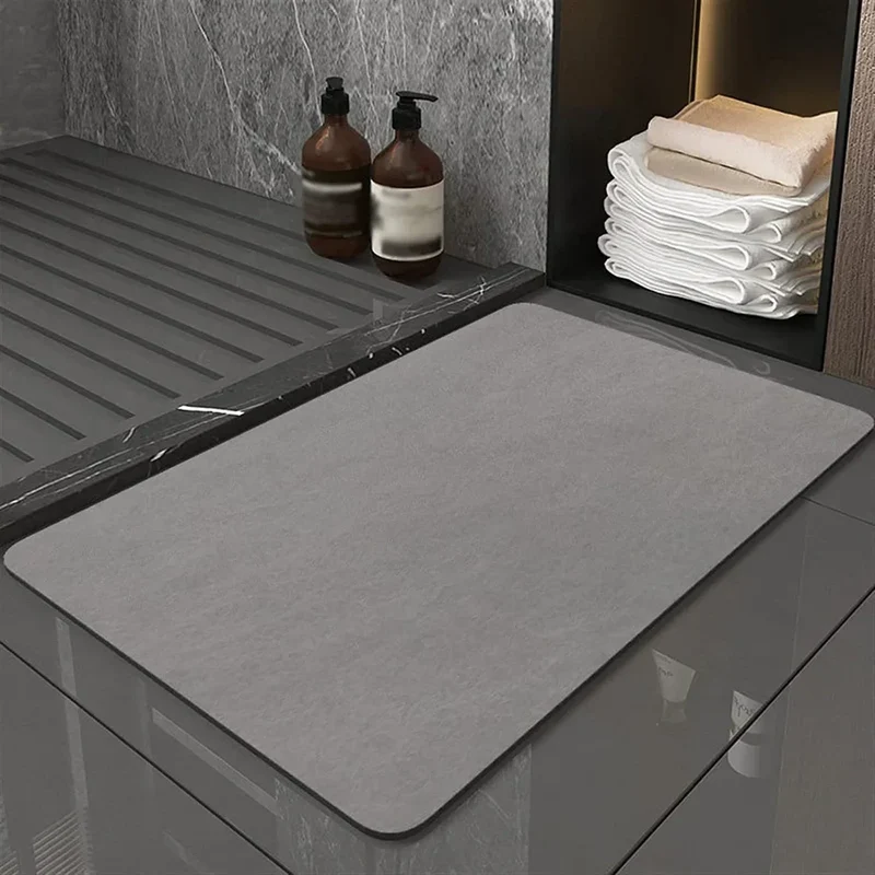 Diatomiet Badmat Antislip Absorberend 40x60cm Sneldrogend Badkamer Duurzaam Diatomeeënaarde Eco Badkamertapijt | Sansoti