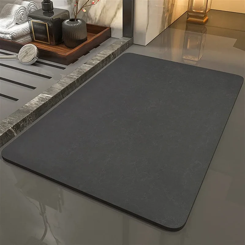 Diatomiet Badmat Antislip Absorberend 40x60cm Sneldrogend Badkamer Duurzaam Diatomeeënaarde Eco Badkamertapijt | Sansoti