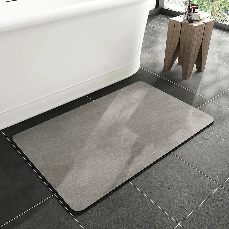Diatomiet Badmat Antislip Absorberend 40x60cm Sneldrogend Badkamer Duurzaam Diatomeeënaarde Eco Badkamertapijt | Sansoti