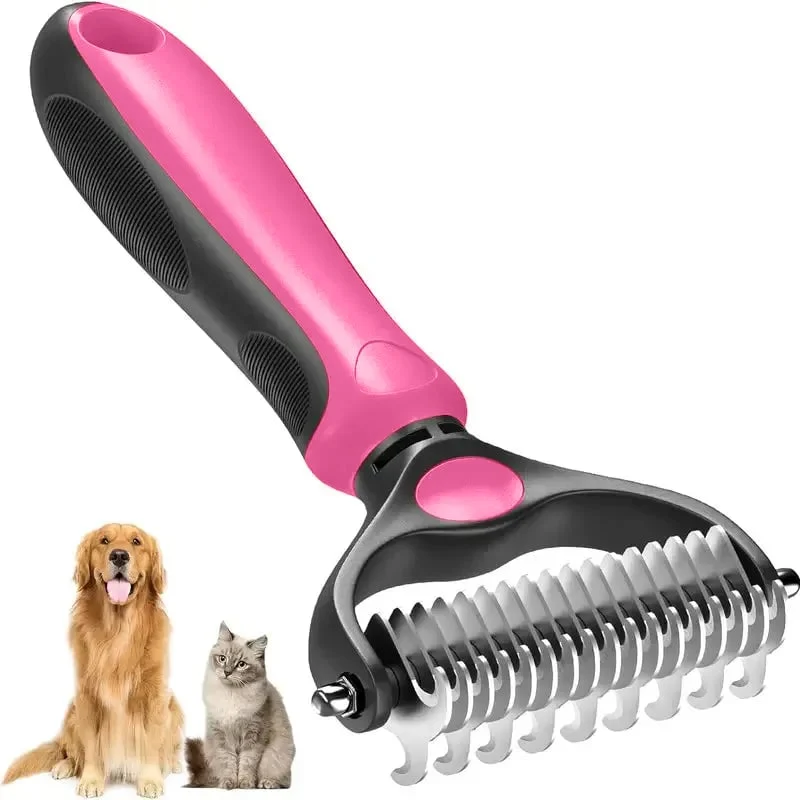 Dubbelzijdige Vachtborstel voor Hond en Kat Ondervacht Ontwarring Verzorgingstool Premium Huisdierenverzorging | Sansoti