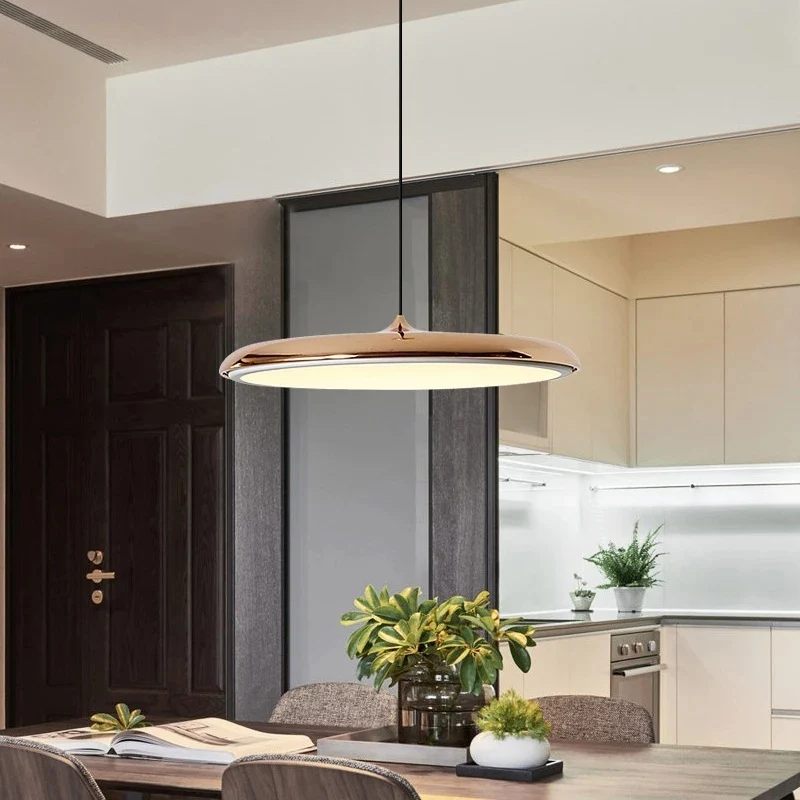 Scandinavische LED Plafondlamp Ronde Hanglamp Metaal Acryl Nordisch Design Woonkamer Eetkamer Hal Slaapkamer | Sansoti