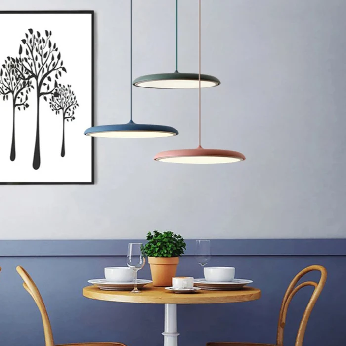 Scandinavische LED Plafondlamp Ronde Hanglamp Metaal Acryl Nordisch Design Woonkamer Eetkamer Hal Slaapkamer | Sansoti