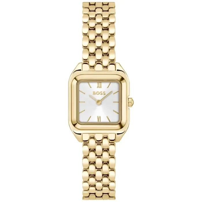 BOSS Mae Petite 1502823 Damen Armbanduhr Goldfarben • Saphirglas • Minimalistisches Design