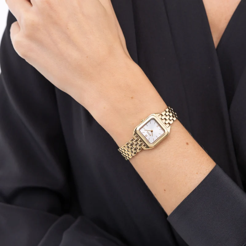 BOSS Mae Petite 1502823 Damen Armbanduhr Goldfarben • Saphirglas • Minimalistisches Design