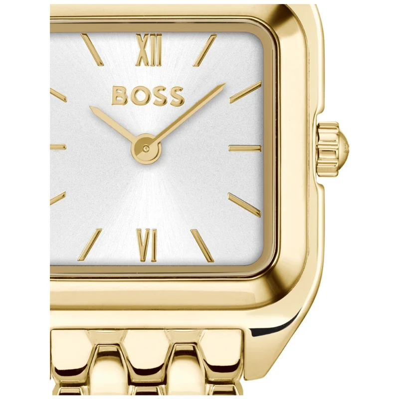 BOSS Mae Petite 1502823 Damen Armbanduhr Goldfarben • Saphirglas • Minimalistisches Design