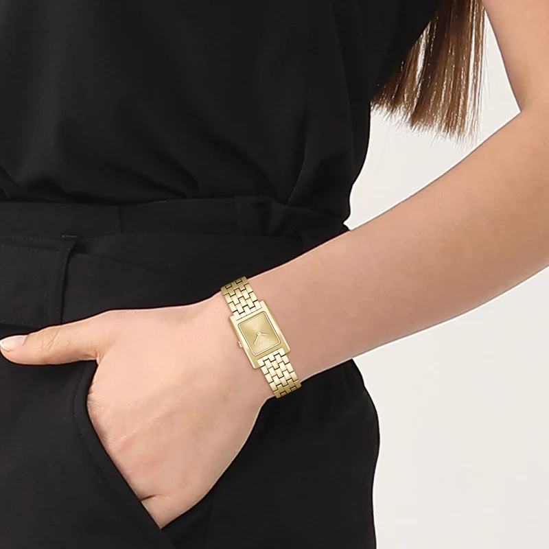BOSS Lucy 1502744 Damen Armbanduhr Gold • Quarzwerk Seiko VJ20 • Mineralglas