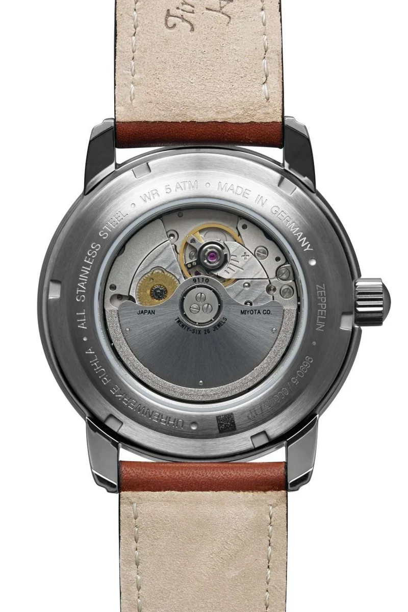 Zeppelin Méditerranée 9690-5 Herrenuhr Champagner • Automatikwerk Miyota 9110 • Mineralglas K1