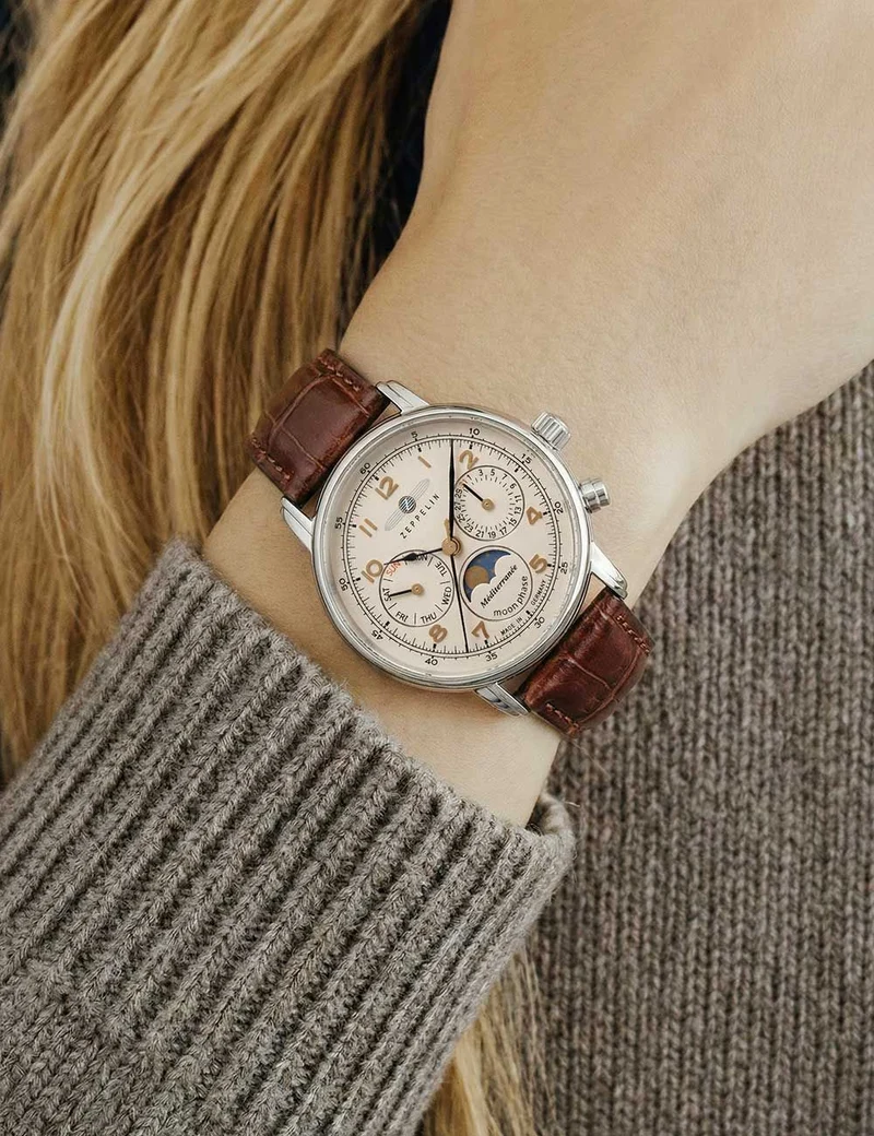 Zeppelin Méditerranée 9637-5 Damen Armbanduhr • 36 mm Gehäuse • 5 ATM wasserdicht