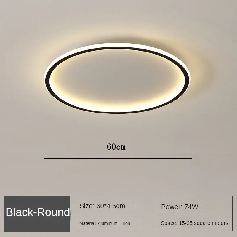 Ronde LED Plafondlamp Scandinavisch Design 20-60cm Dimbaar met Afstandsbediening Modern Glazen Armatuur Woonkamer | Sansoti
