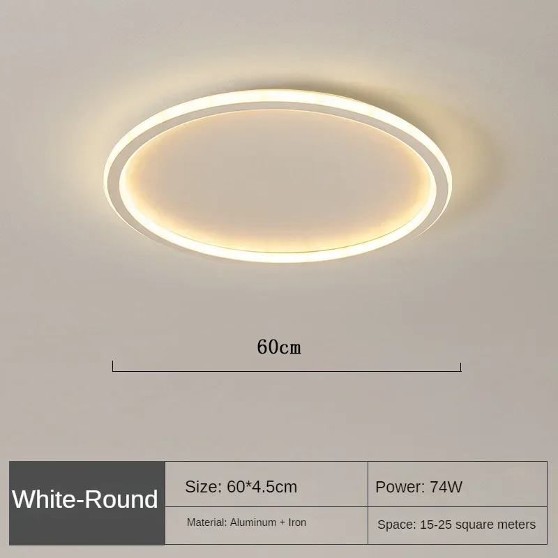 Ronde LED Plafondlamp Scandinavisch Design 20-60cm Dimbaar met Afstandsbediening Modern Glazen Armatuur Woonkamer | Sansoti