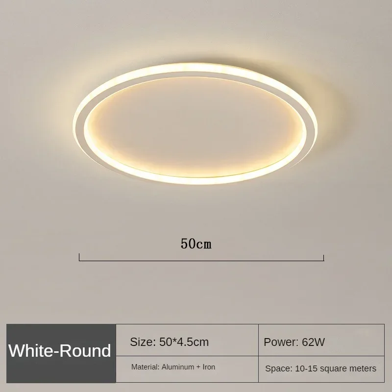 Ronde LED Plafondlamp Scandinavisch Design 20-60cm Dimbaar met Afstandsbediening Modern Glazen Armatuur Woonkamer | Sansoti