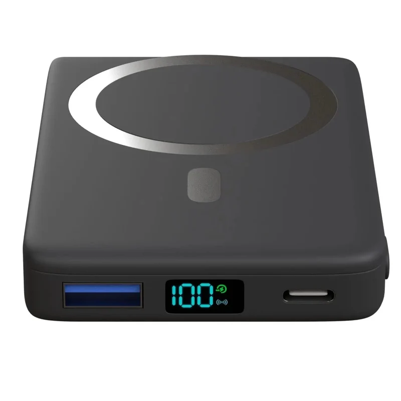 Draadloze Magnetische Powerbank 5000-10000 mAh iPhone Oplaadstation Compact Snel Laden Onderweg Reis | Sansoti