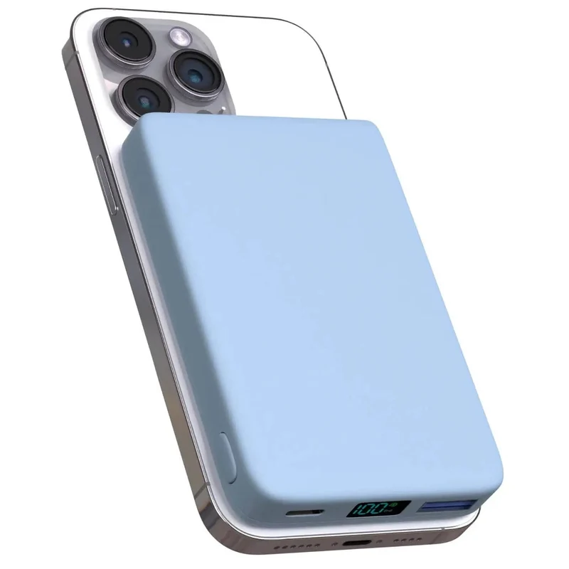 Draadloze Magnetische Powerbank 5000-10000 mAh iPhone Oplaadstation Compact Snel Laden Onderweg Reis | Sansoti