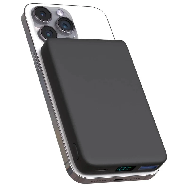 Draadloze Magnetische Powerbank 5000-10000 mAh iPhone Oplaadstation Compact Snel Laden Onderweg Reis | Sansoti