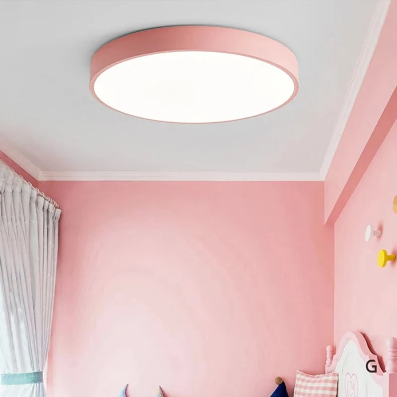 Scandinavische plafondlamp met houtaccent macaron-vorm moderne sfeerverlichting woonkamer slaapkamer | Sansoti
