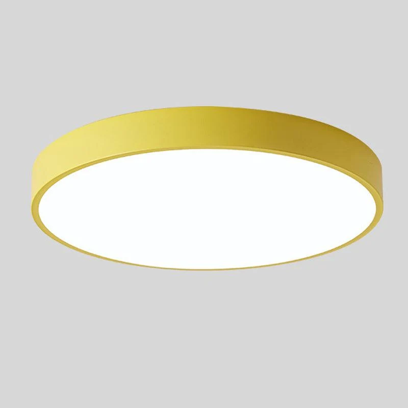 Scandinavische plafondlamp met houtaccent macaron-vorm moderne sfeerverlichting woonkamer slaapkamer | Sansoti