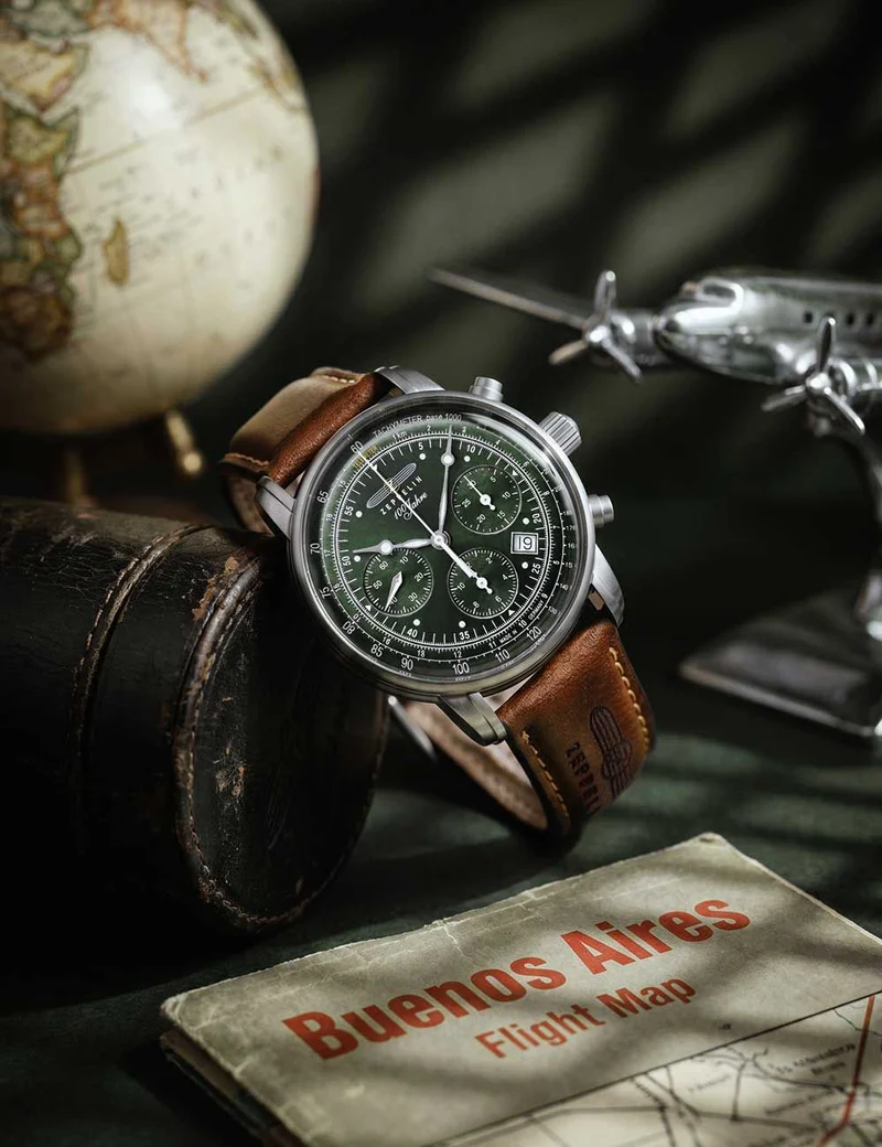 Zeppelin 8618-4 100 Jahre Zeppelin Herrenuhr Blau • Automatikwerk • Saphirglas