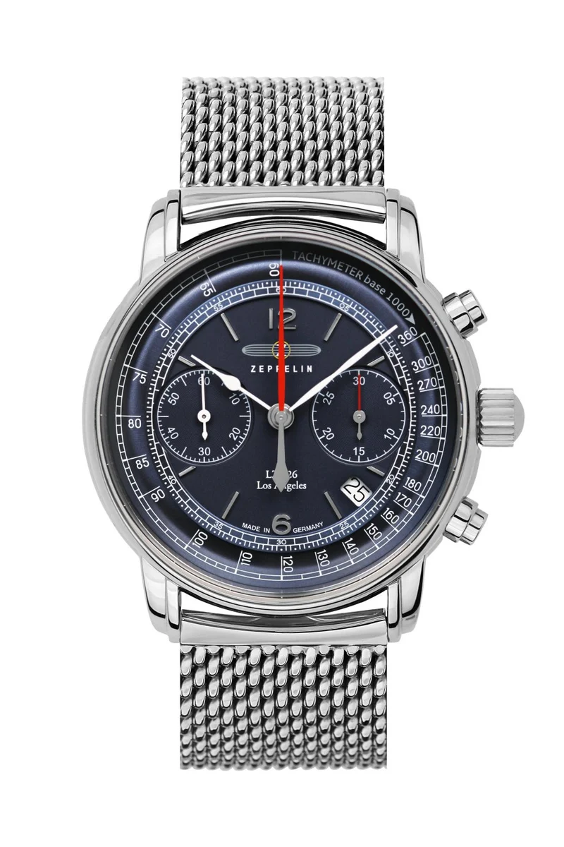 Zeppelin LZ-126 8614M-3 Herren Automatik Chronograph Dunkelblau • Sellita SW510 Automatikwerk • Saphirglas