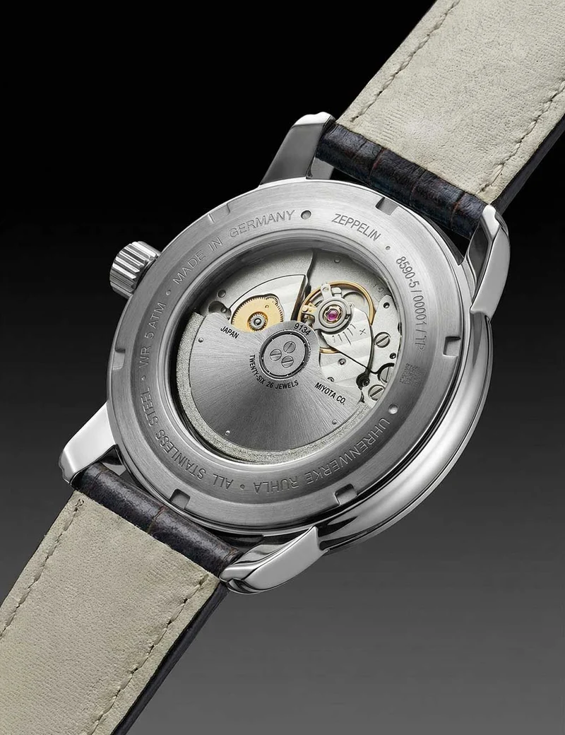 Zeppelin Friedrichshafen 8590-5 Herrenuhr Schwarz • Automatikwerk • 5 ATM wasserdicht