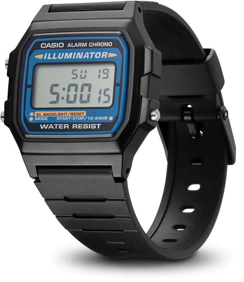 Casio Vintage F-105W-1AWYEF Uhr • Kultiges Retro-Design • Starke EL-Hintergrundbeleuchtung