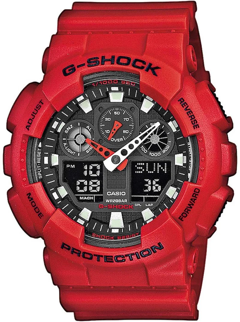 Casio G-Shock GA-100B-4AER Herrenuhr • Extreme Stoßfestigkeit • Weltzeitfunktion