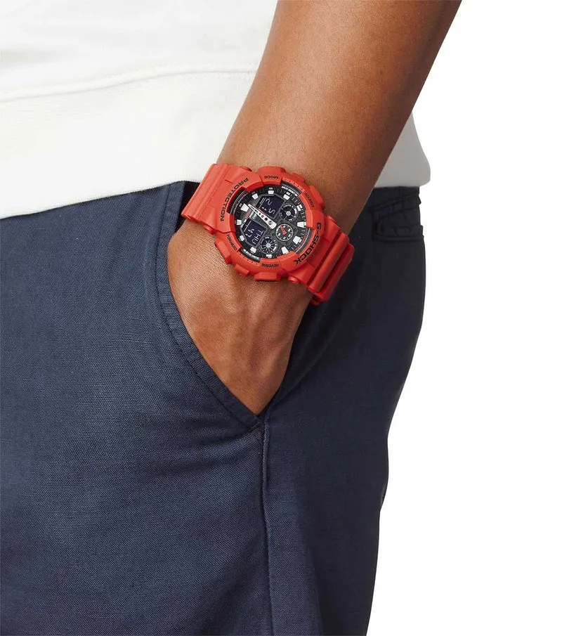 Casio G-Shock GA-100B-4AER Herrenuhr • Extreme Stoßfestigkeit • Weltzeitfunktion