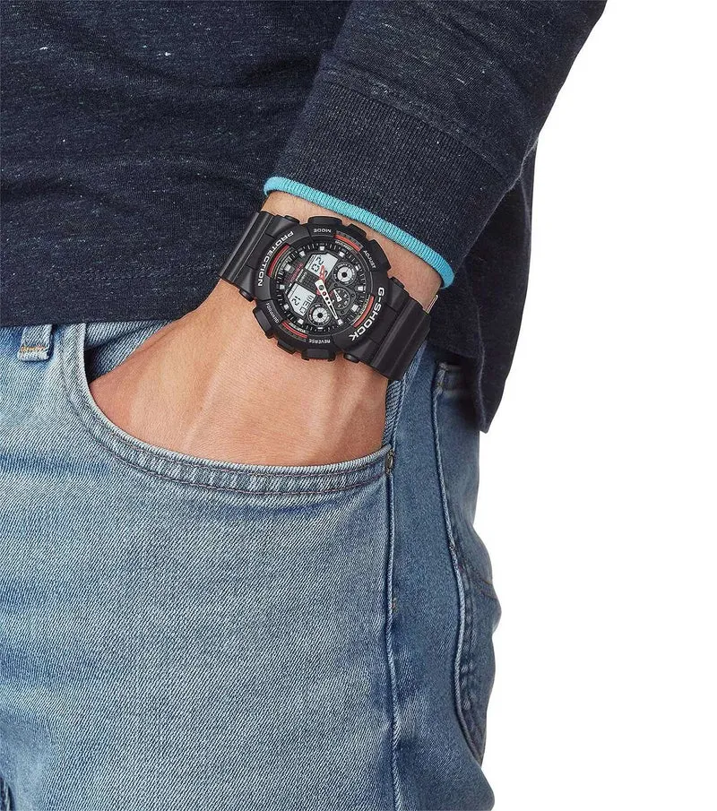 Casio G-Shock GA-100-1A4ER Herrenuhr • Extreme Stoßfestigkeit • Weltzeitfunktion