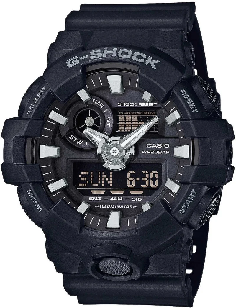 Casio G-SHOCK GA-700-1BER Herrenuhr • Extreme Stoßfestigkeit • Weltzeitfunktion