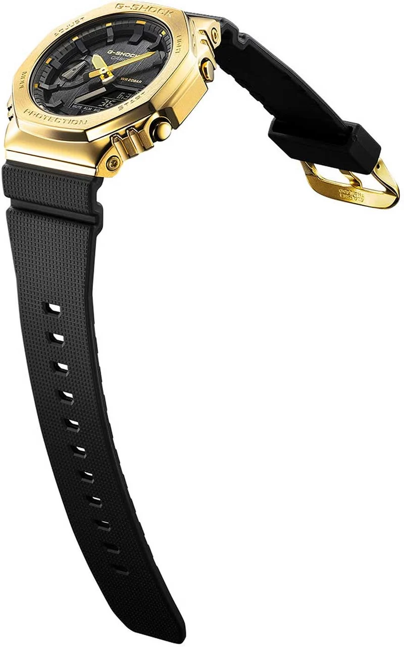 Casio G-Shock GM-2100G-1A9ER Herrenuhr • Extreme Stoßfestigkeit • Ikonisches Design mit Gold-Lünette