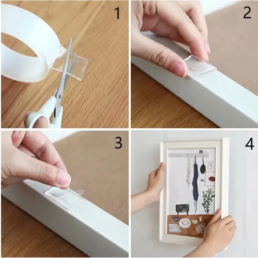 Dubbelzijdig Tape Transparant Sterk PET Gel 3cm x 3m Binnen Buiten Spoorloos Verwijderbaar Muur Plafond Auto | Sansoti