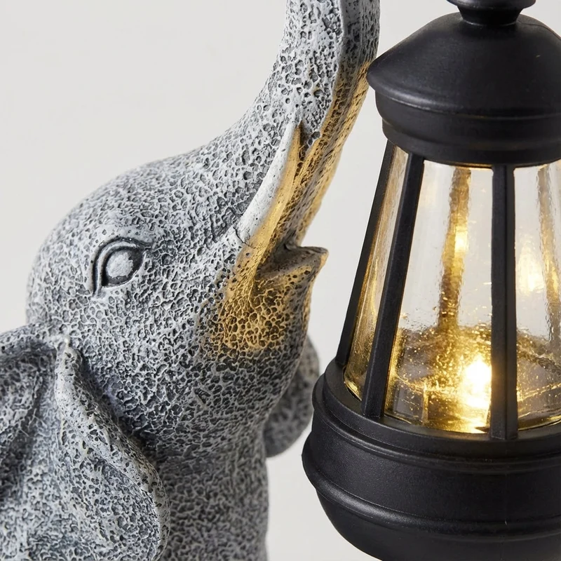 Tuinlamp Olifant Solar LED Automatisch Buiten Decoratie Tuin Terras Weerbestendig Zonne-energie Tuinfiguur Sfeerverlichting | Sansoti