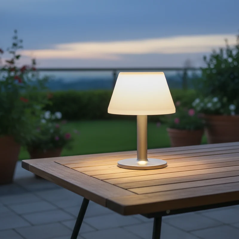 Solarlamp Buiten Tafellamp LED Draadloos Weerbestendig Tuin Terras Balkon Sfeerverlichting Zonne-energie Tuinlamp | Sansoti