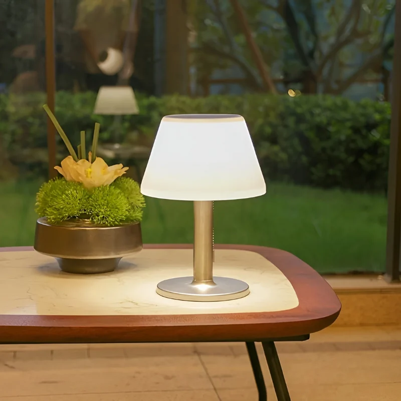 Solarlamp Buiten Tafellamp LED Draadloos Weerbestendig Tuin Terras Balkon Sfeerverlichting Zonne-energie Tuinlamp | Sansoti