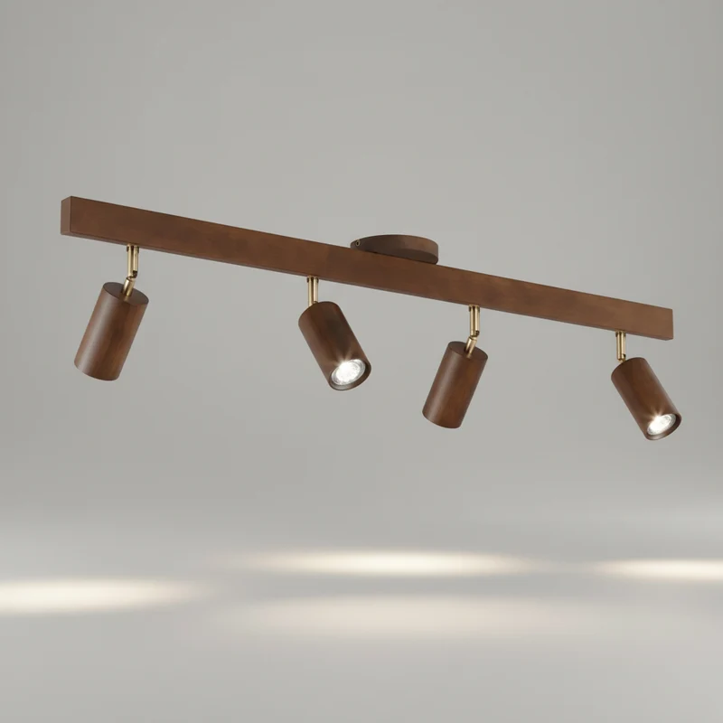 Plafondspot Hout Eiken GU10 LED Verstelbaar Woonkamer Slaapkamer Opbouwspot Naturel Houten Spot Eetkamer Japandi | Sansoti