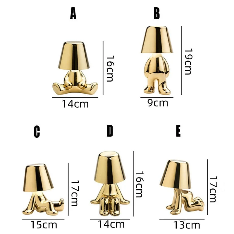 Figuurlamp LED Touch Dimbaar USB Oplaadbaar Goud Zilver Sfeerverlichting Woonkamer Slaapkamer Bureau Decoratielamp Cadeau | Sansoti
