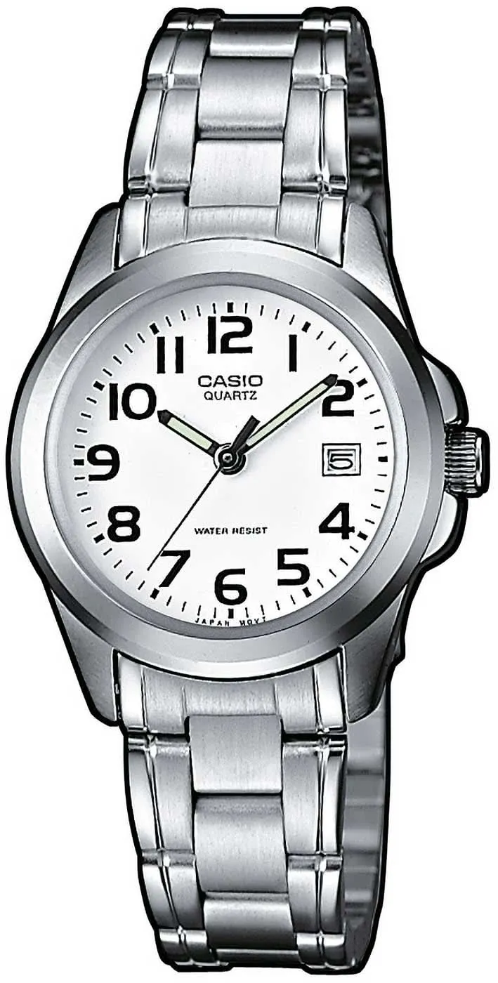 Casio Collection LTP-1259PD-7BEG Damenuhr • Elegante Datumsanzeige • Edelstahl-Design