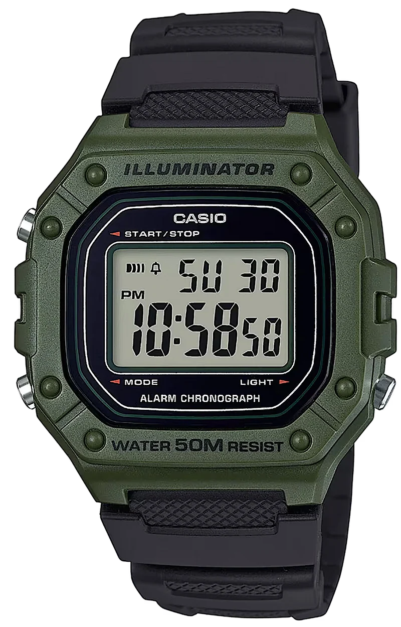 Casio Vintage W-218H-3AVEF Uhr • Kultiges Retro-Design • 7 Jahre Batterie