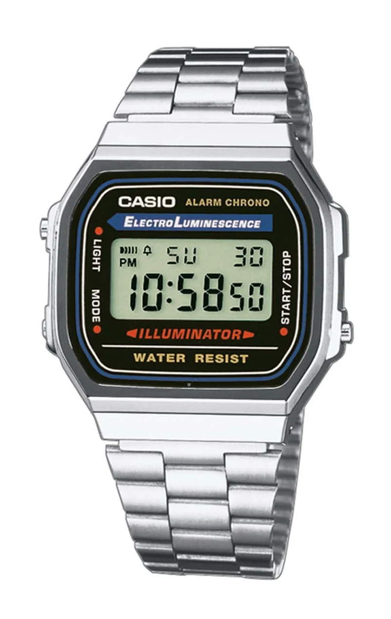 Casio Vintage A168WA-1YES Uhr • Kultiges Retro-Design • Stoppuhr & Alarm