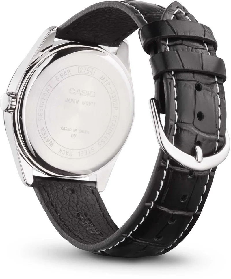 Casio Collection MTP-1302PL-7BVEF Herrenuhr • Klassisches Design • Elegantes Lederarmband