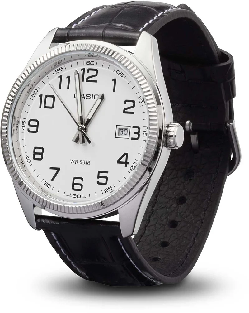 Casio Collection MTP-1302PL-7BVEF Herrenuhr • Klassisches Design • Elegantes Lederarmband