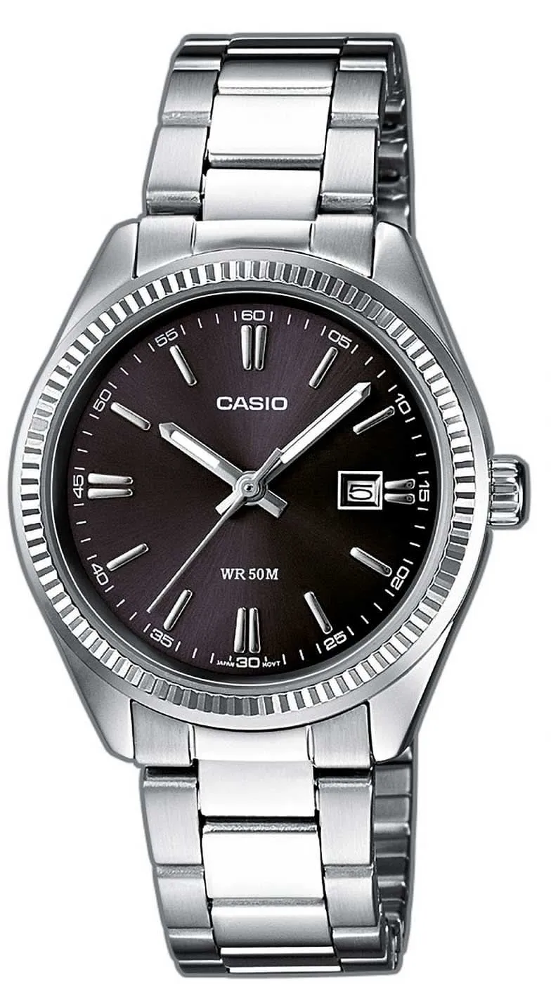 Casio LTP-1302PD-1A1VEF Damenuhr • Zeitloses Design • Praktische Datumsanzeige