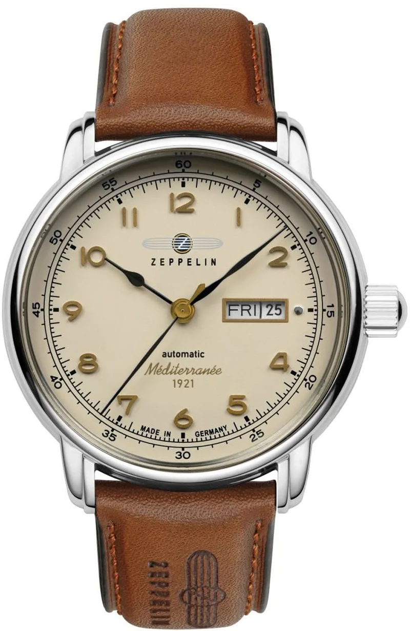 Zeppelin 100 Jahre Méditerranée 9664-5 Herrenuhr • Made in Germany • Automatik