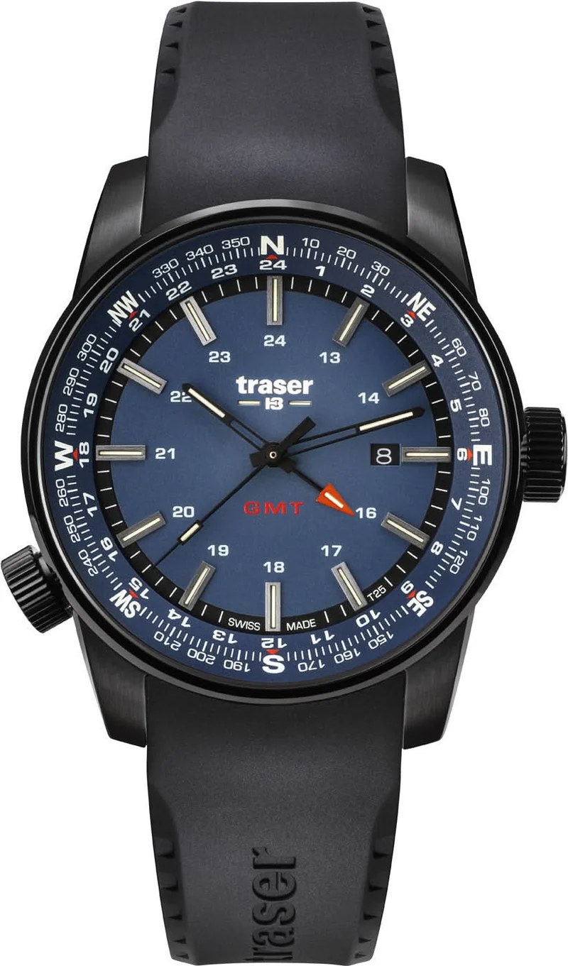 Traser P68 Pathfinder GMT 109743 Herrenuhr • Trigalight H3 • Swiss Made