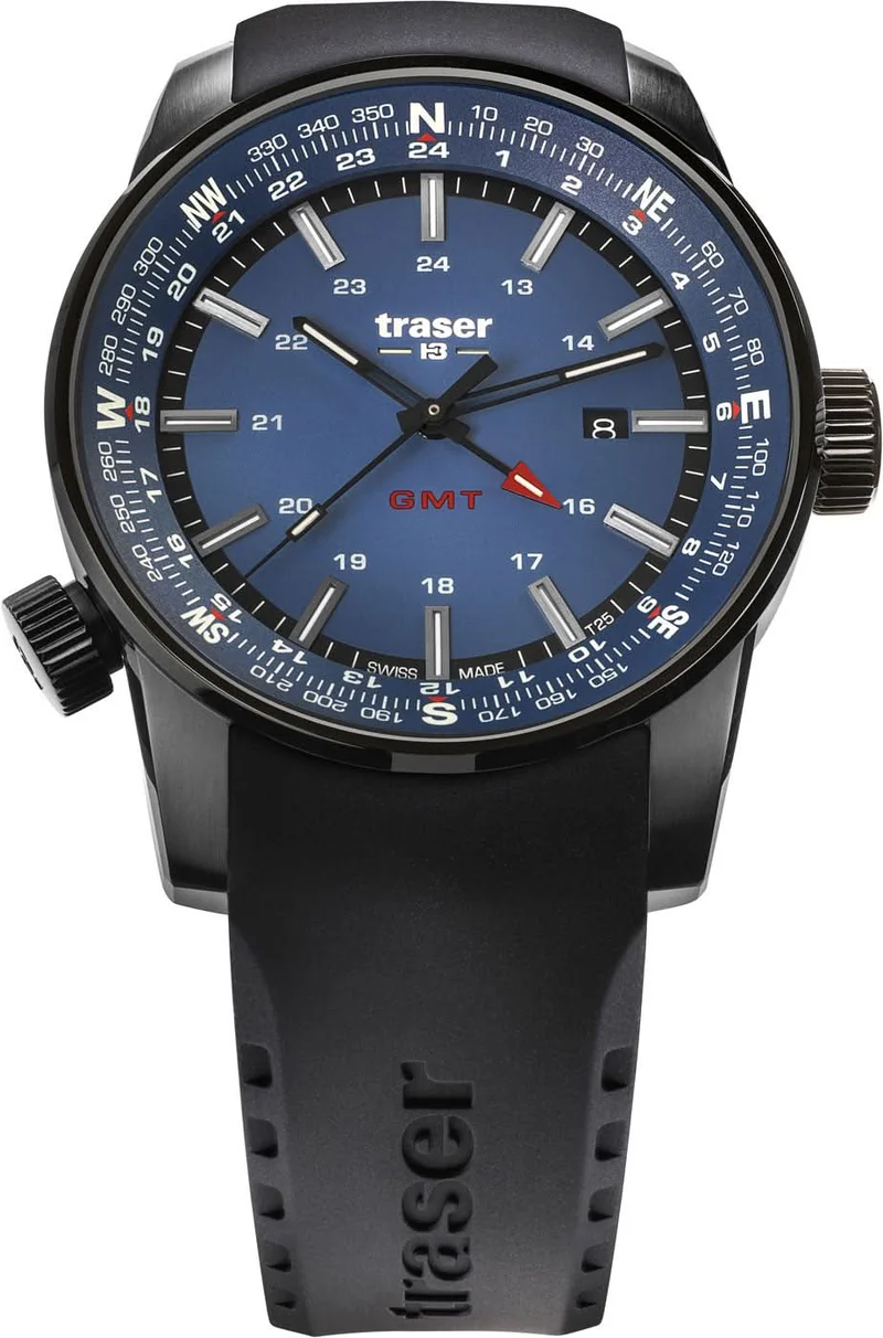 Traser P68 Pathfinder GMT 109743 Herrenuhr • Trigalight H3 • Swiss Made