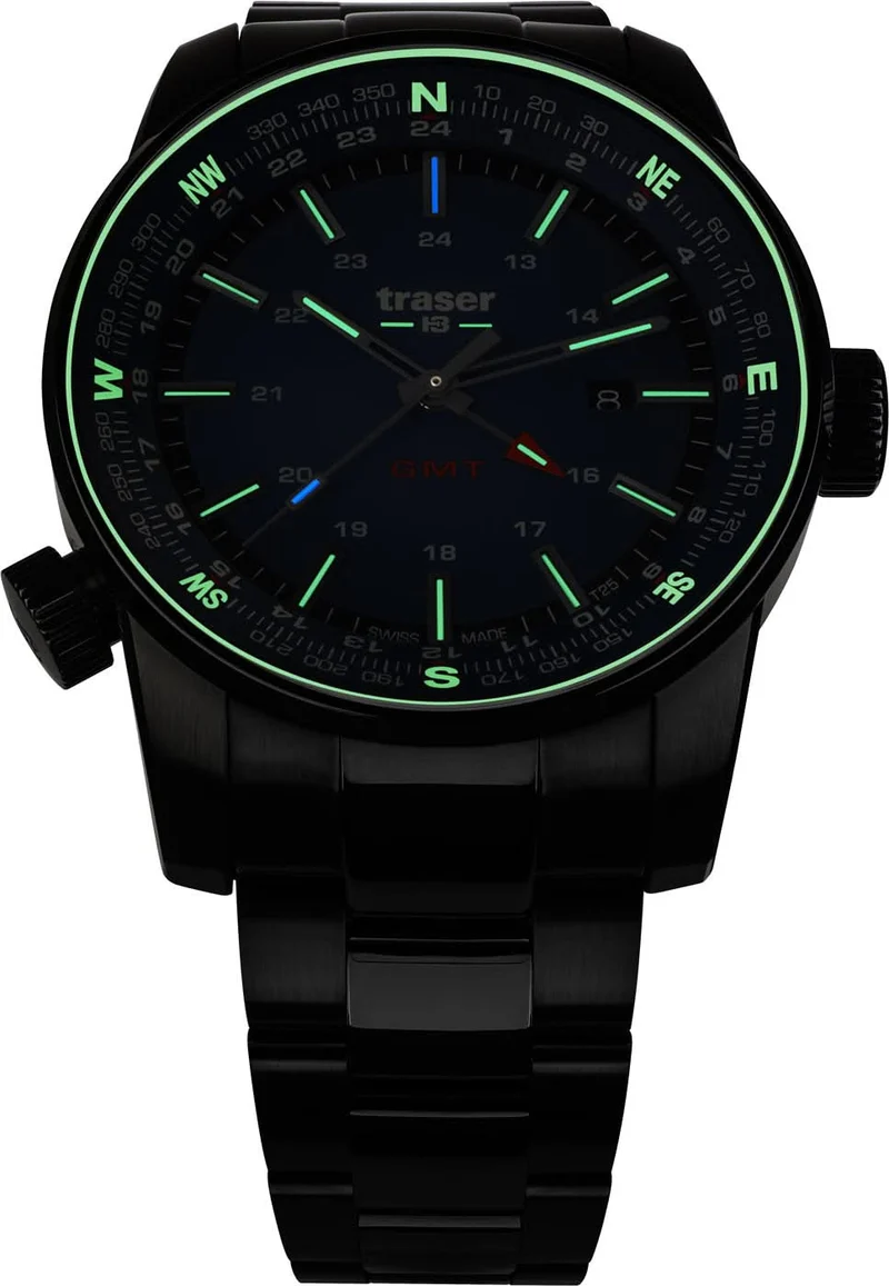 Traser P68 Pathfinder GMT 109524 Herrenuhr • Trigalight • Swiss Made