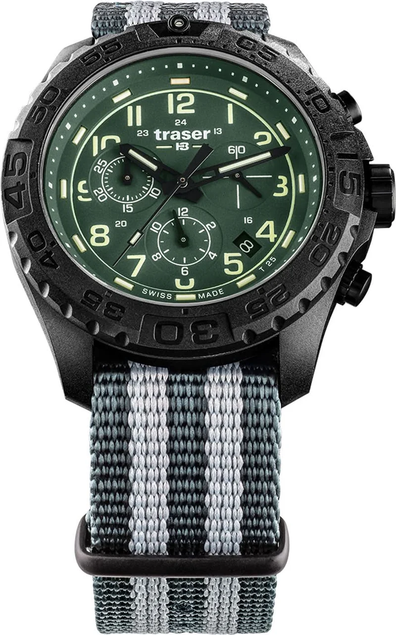 Traser P96 OdP Evolution Chrono 109048 Herrenuhr • H3-Trigalight • Swiss Made